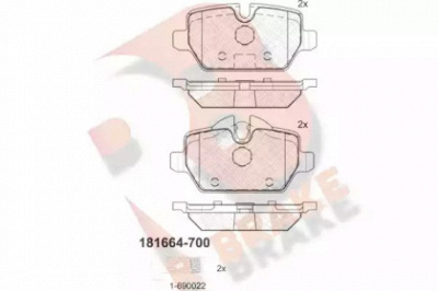 R BRAKE rb1664700 -  Комплект тормозных колодок, дисковый тормоз